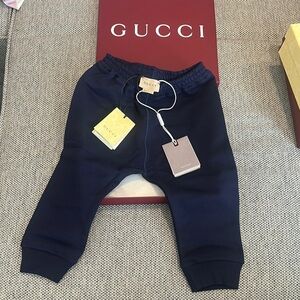 Gucci Kids Navy Blue Bottoms
